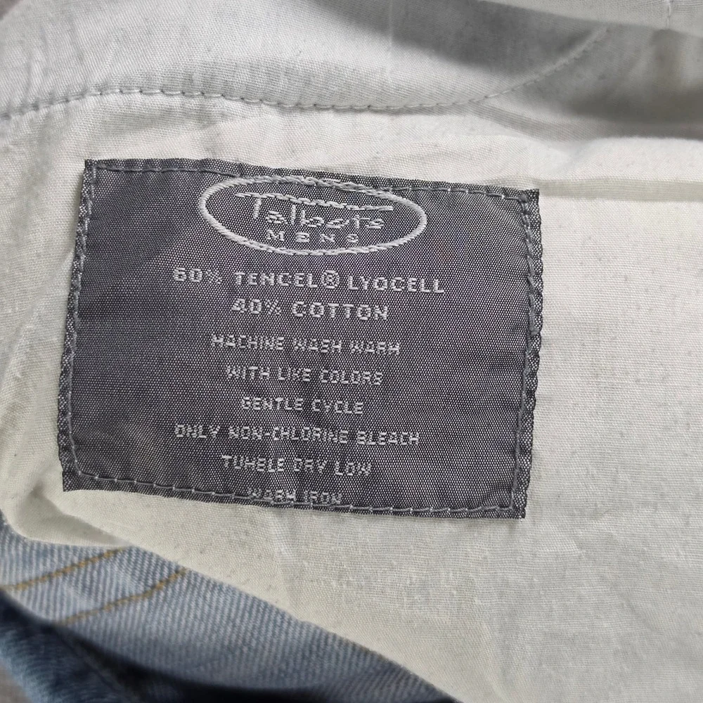 Talbots Jeans Mens 36x32 Blue Light Wash Straight Leg Denim‎ Casual G01-1405